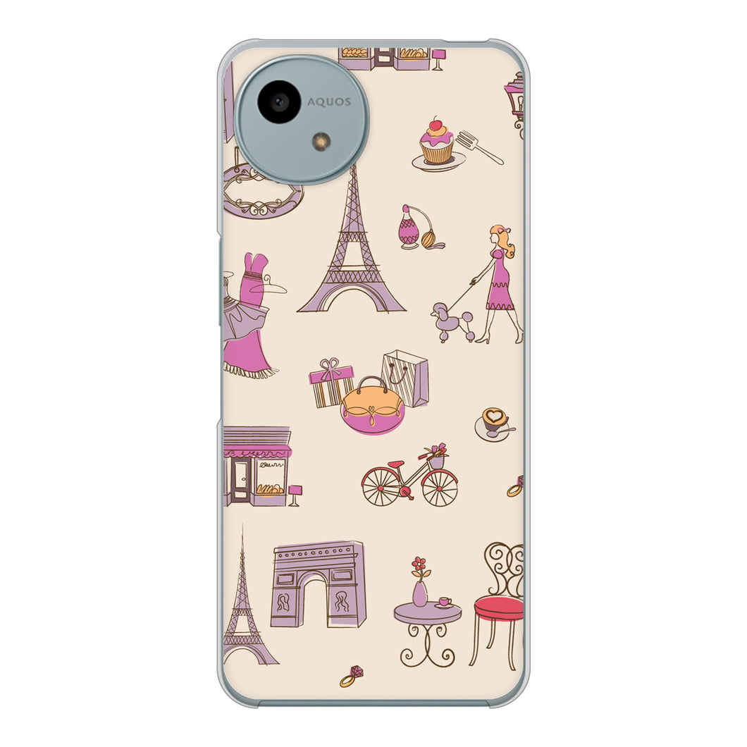 AQUOS wish4 SH-52E docomo 高画質仕上げ 背面印刷 ハードケースLOVE フランス