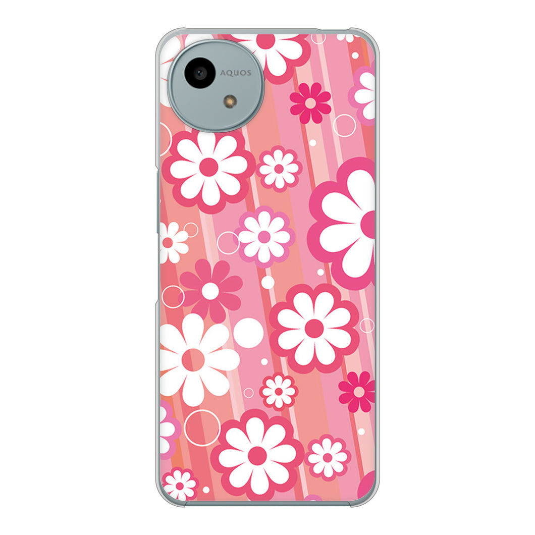 AQUOS wish4 SH-52E docomo 高画質仕上げ 背面印刷 ハードケース 【751 マーガレット（ピンク系）】