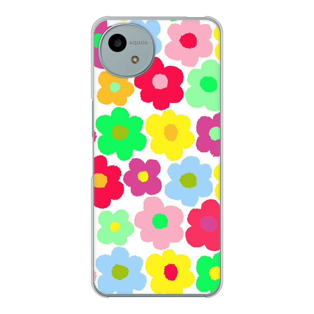 AQUOS wish4 SH-52E docomo 高画質仕上げ 背面印刷 ハードケースルーズフラワー