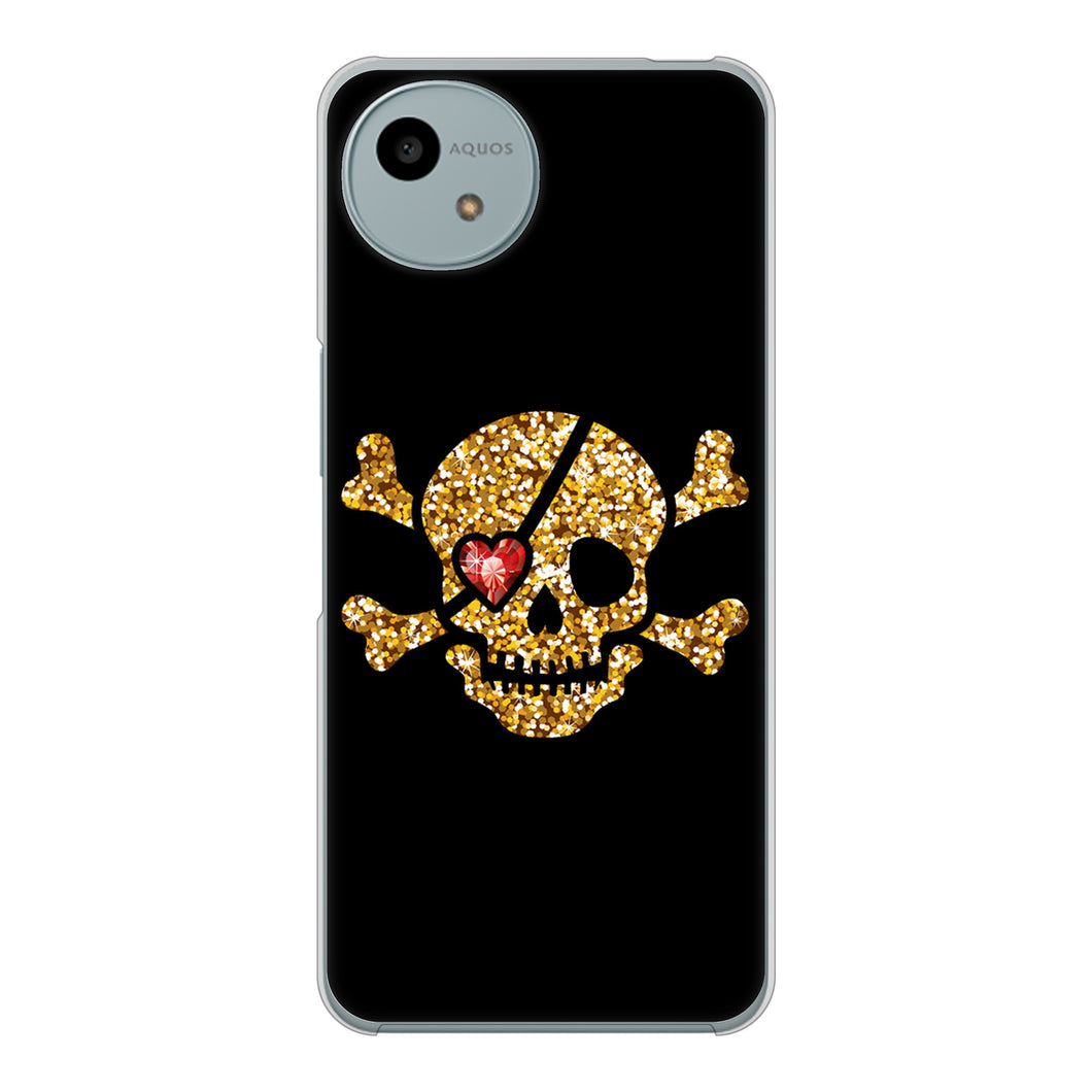 AQUOS wish4 SH-52E docomo 高画質仕上げ 背面印刷 ハードケース 【1082 海賊ドクロ】