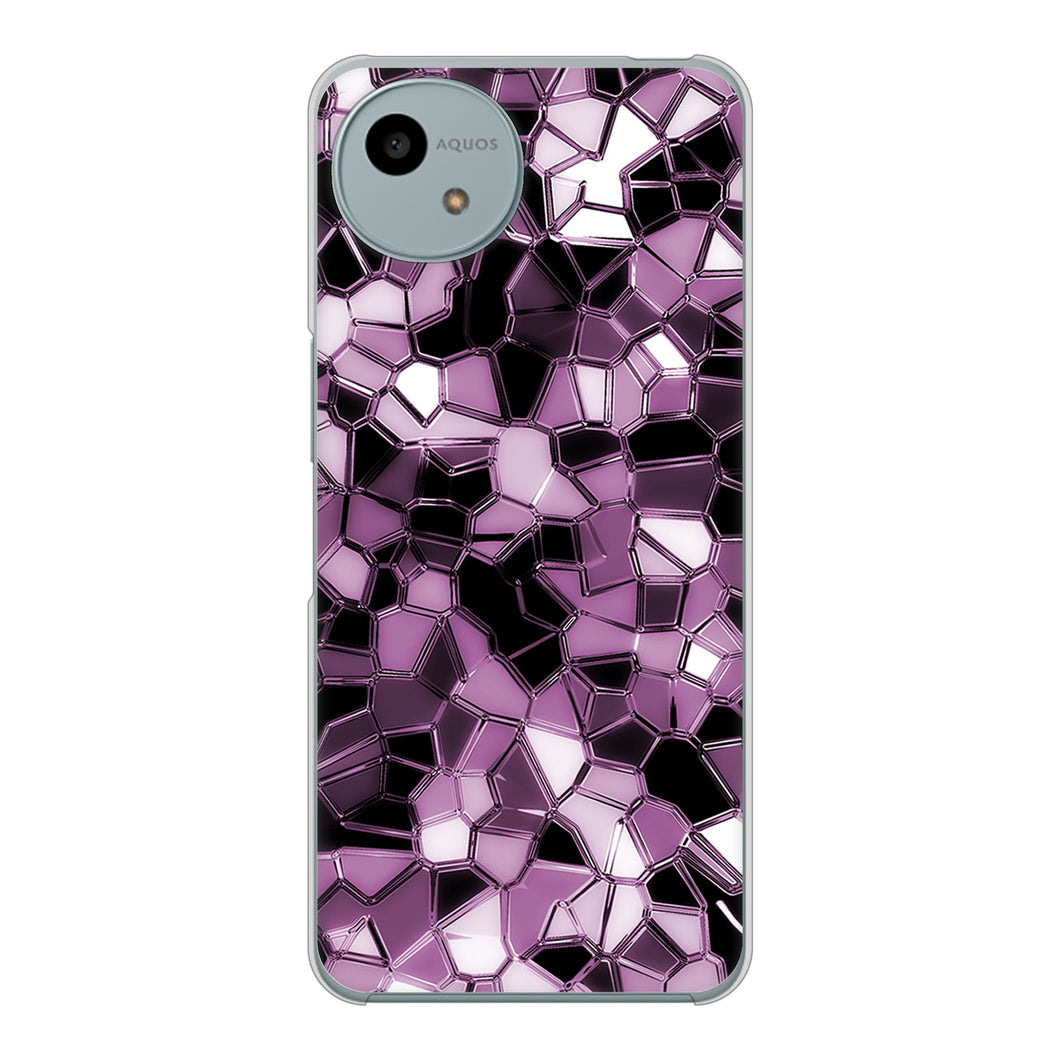 AQUOS wish4 SH-52E docomo 高画質仕上げ 背面印刷 ハードケース 【EK837 テクニカルミラーパープル】