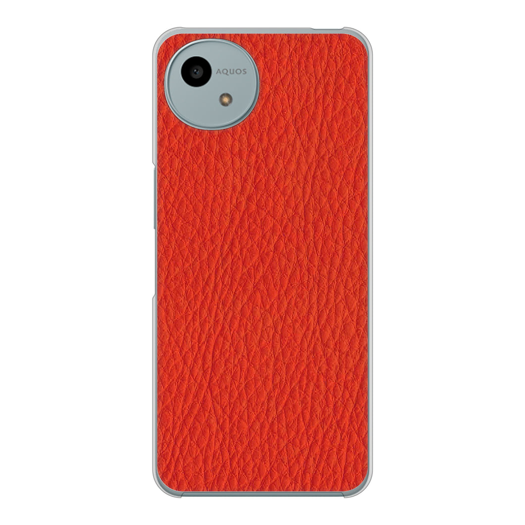AQUOS wish4 SH-52E docomo 高画質仕上げ 背面印刷 ハードケース 【EK852 レザー風レッド】