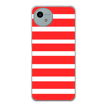 AQUOS wish4 SH-52E docomo 高画質仕上げ 背面印刷 ハードケースシンプルボーダー