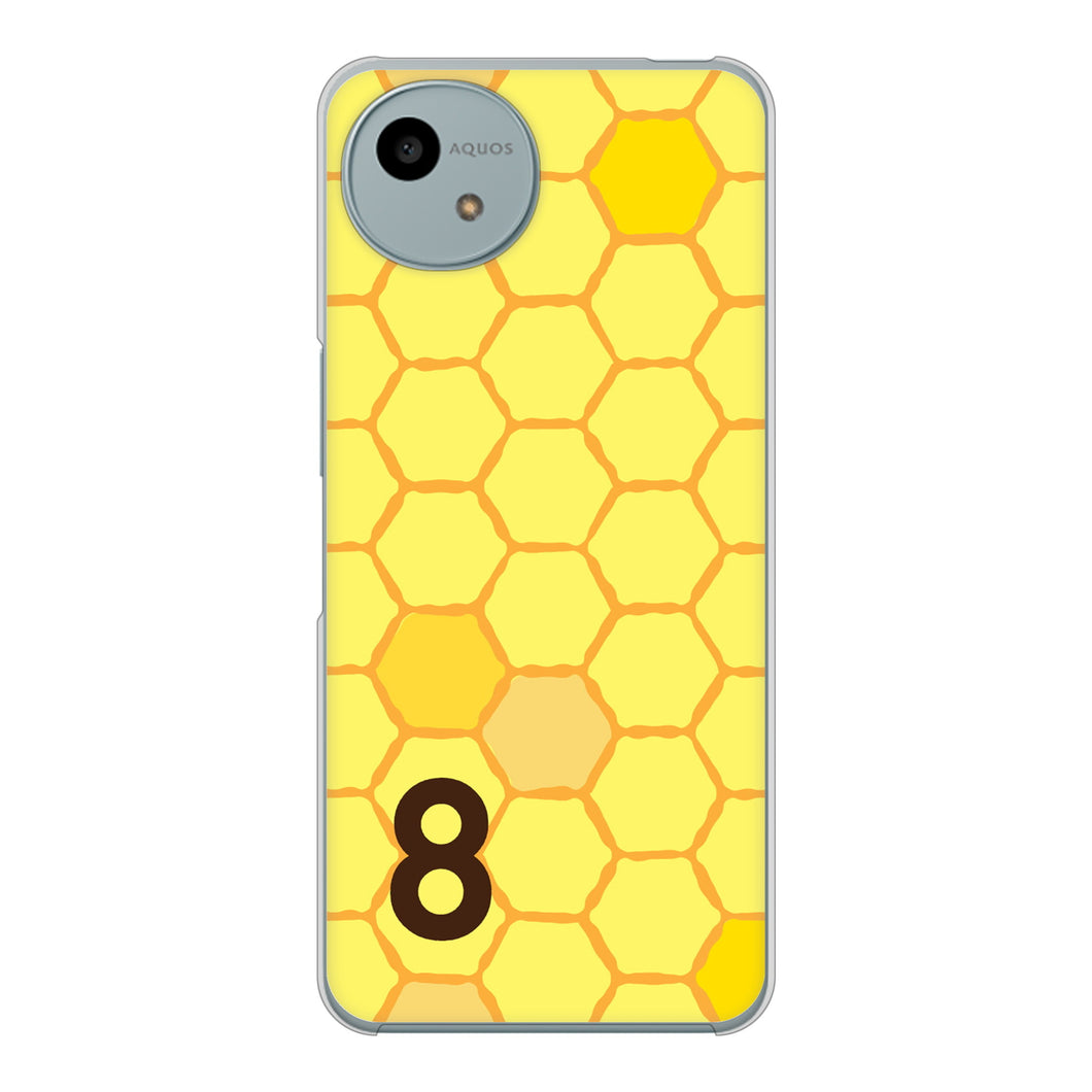 AQUOS wish4 SH-52E docomo 高画質仕上げ 背面印刷 ハードケース 【IB913 はちの巣】