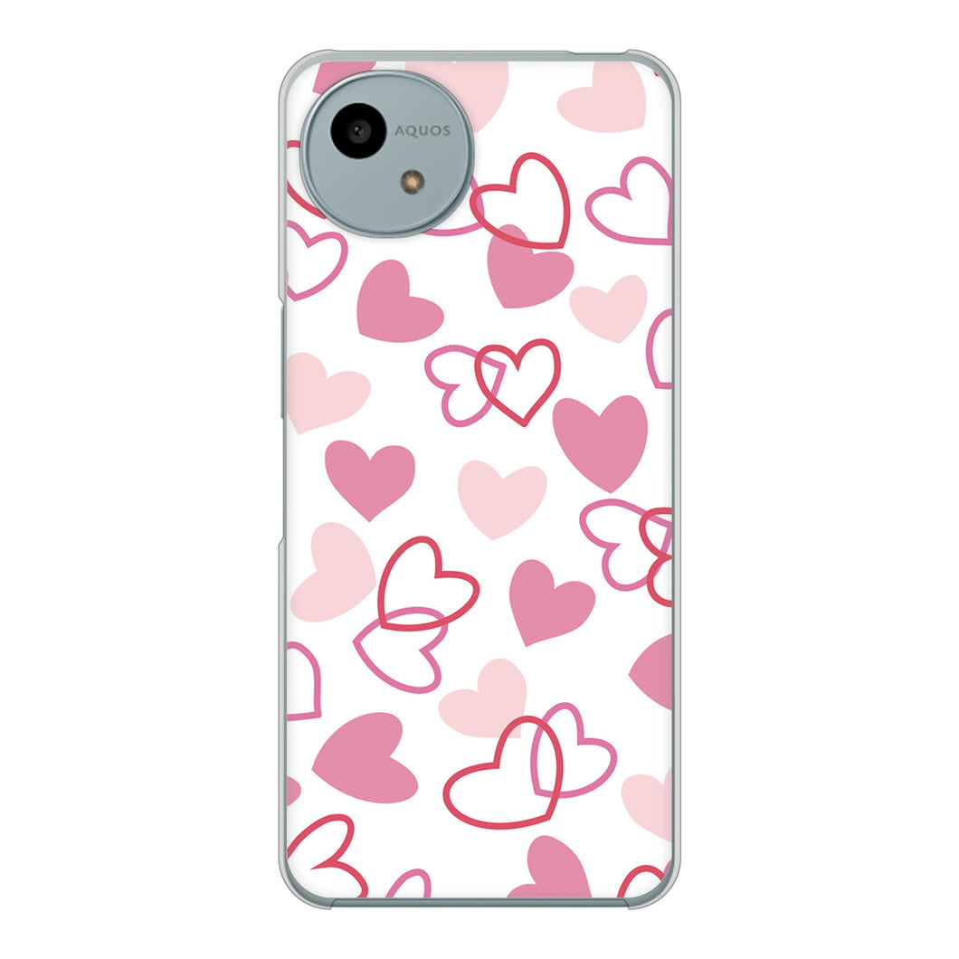 AQUOS wish4 SH-52E docomo 高画質仕上げ 背面印刷 ハードケースハートがいっぱい