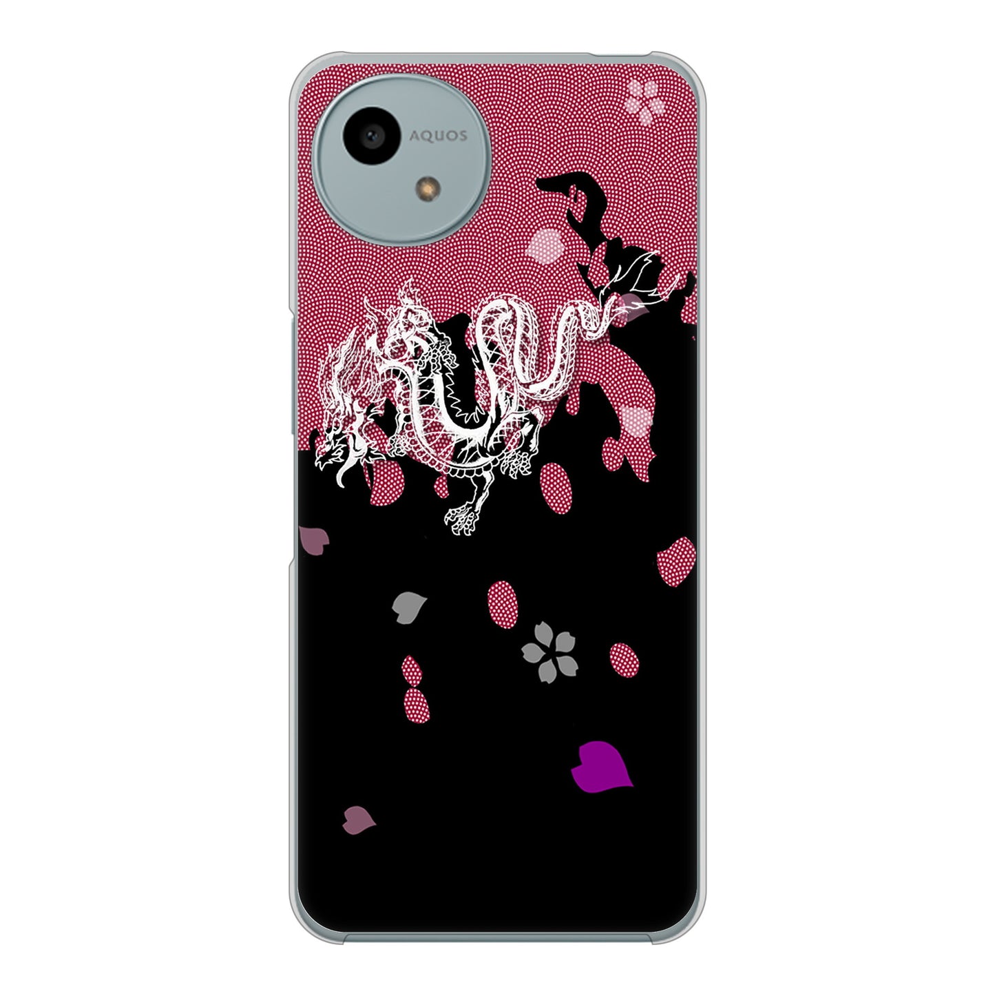 AQUOS wish4 SH-52E docomo 高画質仕上げ 背面印刷 ハードケース和竜