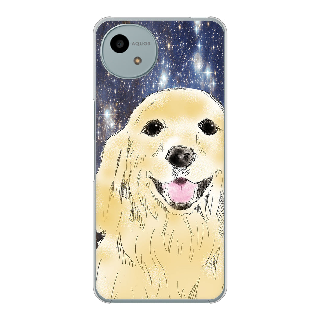 AQUOS wish4 SH-52E docomo 高画質仕上げ 背面印刷 ハードケースゴールデンレトリバー