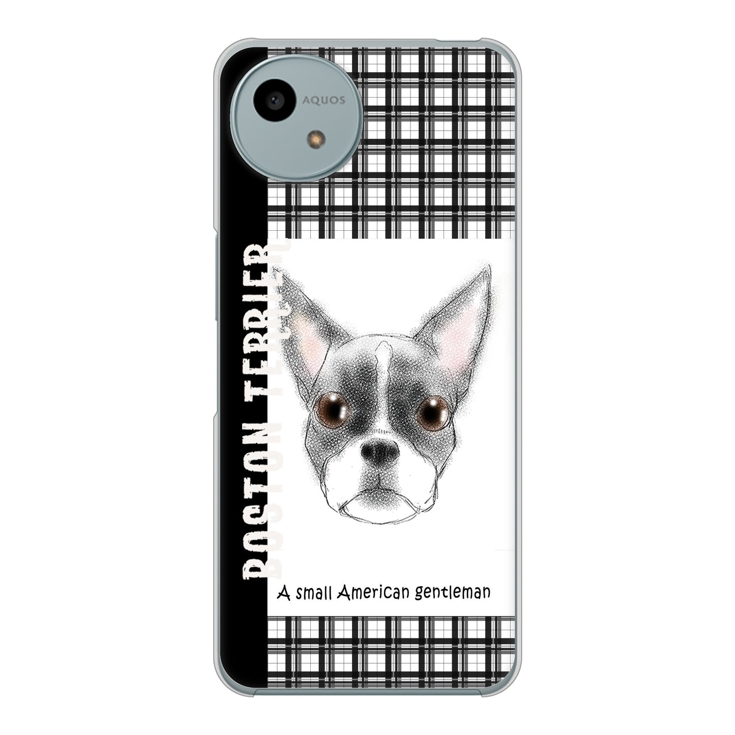 AQUOS wish4 SH-52E docomo 高画質仕上げ 背面印刷 ハードケースボストンテリア