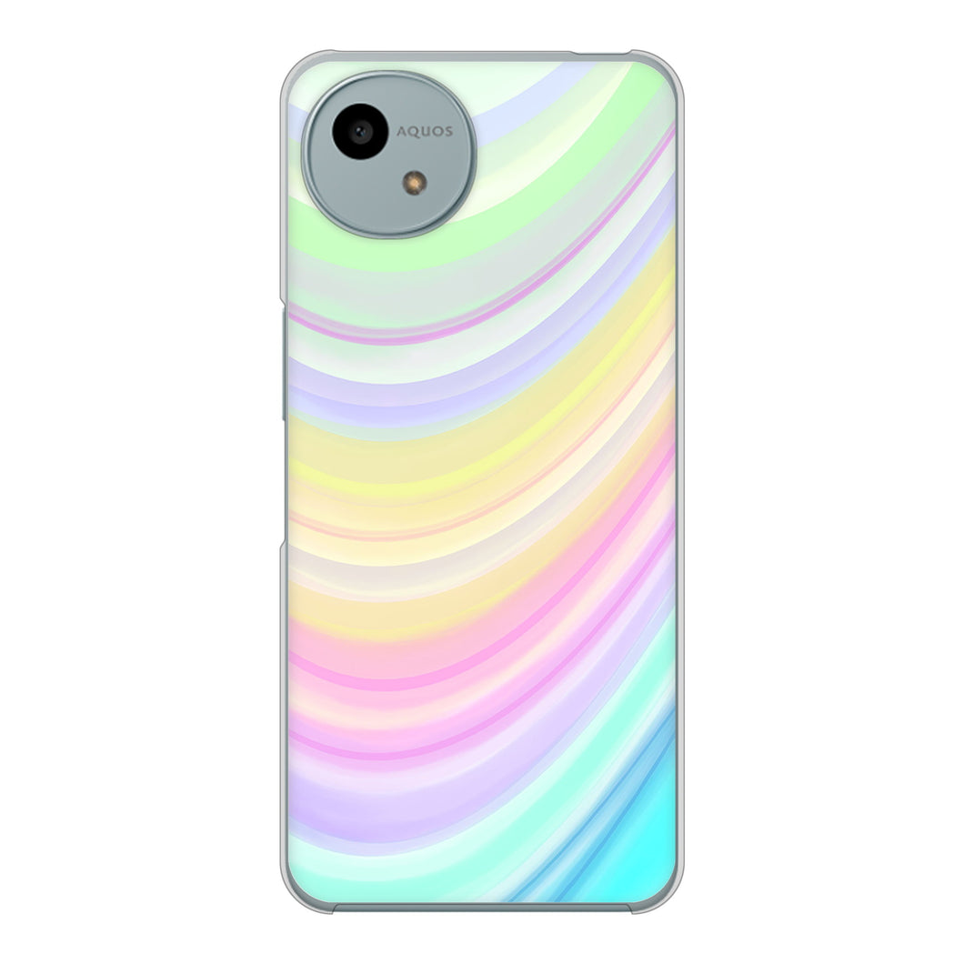 AQUOS wish4 SH-52E docomo 高画質仕上げ 背面印刷 ハードケースレインボー