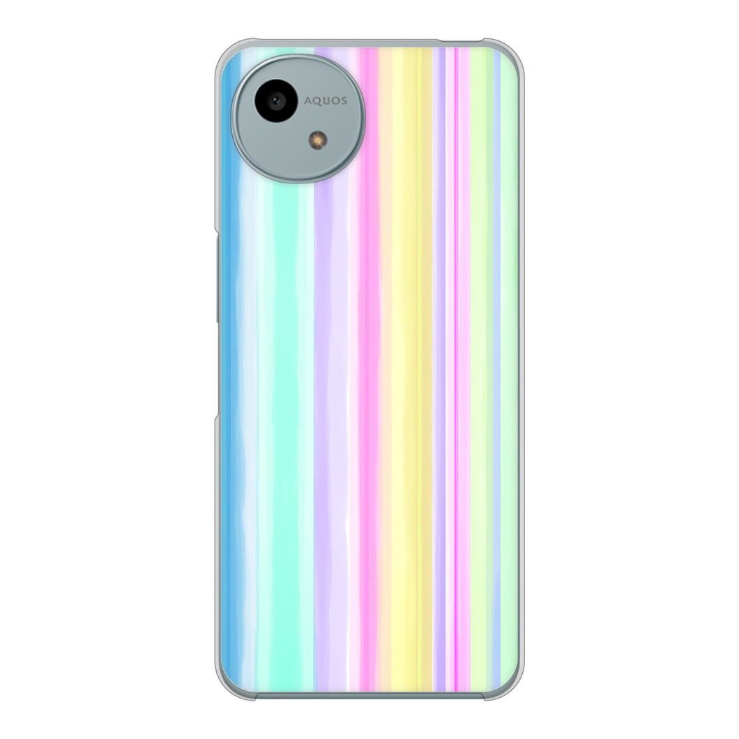 AQUOS wish4 SH-52E docomo 高画質仕上げ 背面印刷 ハードケースレインボー