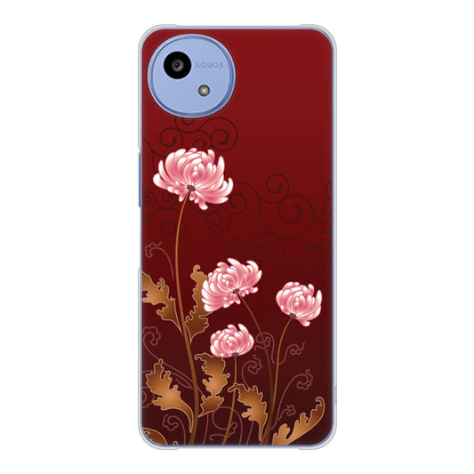 AQUOS wish5 SH-52F docomo 高画質仕上げ 背面印刷 ハードケース 【375 優美な菊】