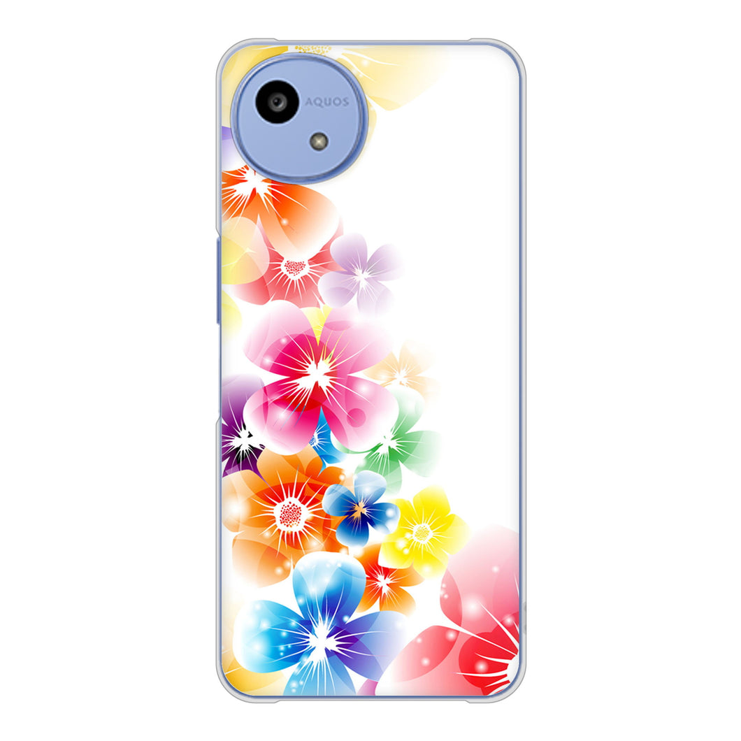 AQUOS wish5 SH-52F docomo 高画質仕上げ 背面印刷 ハードケース 【1209 光と花】