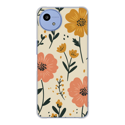 AQUOS wish5 SH-52F docomo 高画質仕上げ 背面印刷 ハードケース北欧風花柄