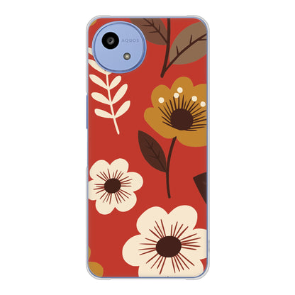 AQUOS wish5 SH-52F docomo 高画質仕上げ 背面印刷 ハードケース北欧風花柄