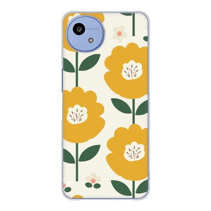 AQUOS wish5 SH-52F docomo 高画質仕上げ 背面印刷 ハードケース北欧風花柄