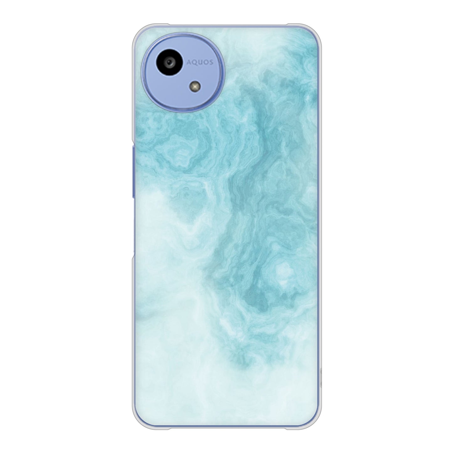 AQUOS wish5 SH-52F docomo 高画質仕上げ 背面印刷 ハードケース大理石BK