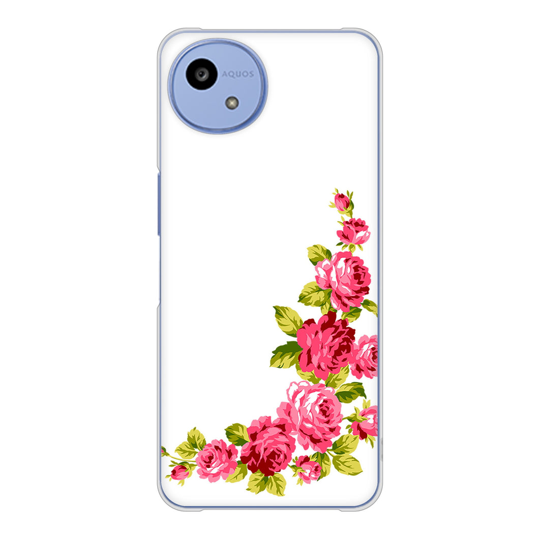 AQUOS wish5 SH-52F docomo 高画質仕上げ 背面印刷 ハードケースロマンチックなバラ