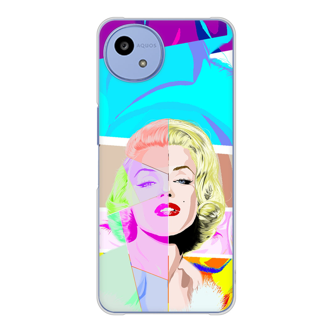 AQUOS wish5 SH-52F docomo 高画質仕上げ 背面印刷 ハードケースマリリンモンローデザイン