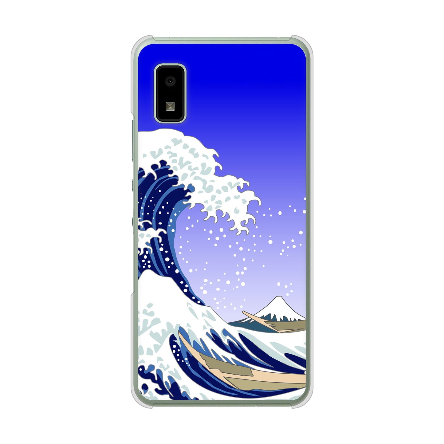 AQUOS wish3 SH-53D docomo 高画質仕上げ 背面印刷 ハードケース 【625 波に富士】