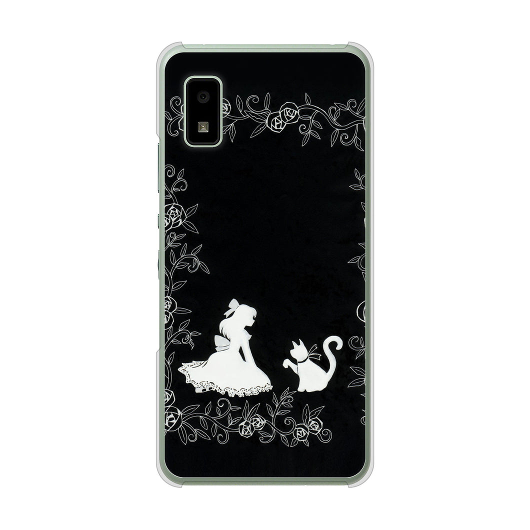 AQUOS wish3 SH-53D docomo 高画質仕上げ 背面印刷 ハードケースお姫様とネコ