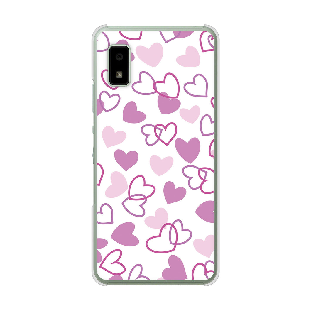 AQUOS wish3 SH-53D docomo 高画質仕上げ 背面印刷 ハードケースハートがいっぱい