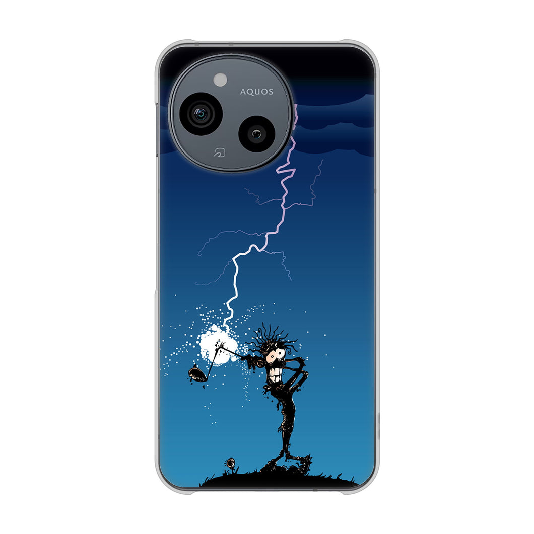 AQUOS sense9 SH-53E docomo 高画質仕上げ 背面印刷 ハードケース 【417 ゴルファーの苦難】