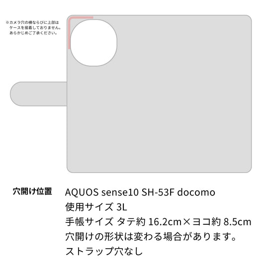 AQUOS sense10 SH-53F docomo ビニール素材のスケルトン手帳型ケース　クリア