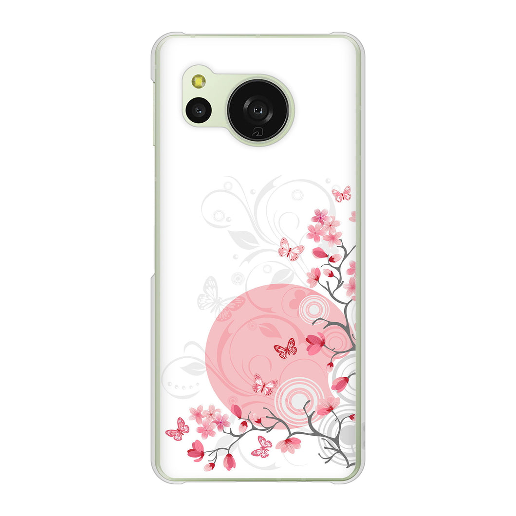 AQUOS sense8 SH-54D docomo 高画質仕上げ 背面印刷 ハードケースバタフライ