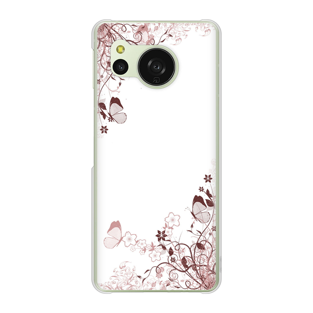 AQUOS sense8 SH-54D docomo 高画質仕上げ 背面印刷 ハードケースバタフライ