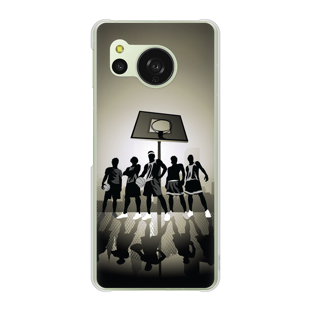 AQUOS sense8 SH-54D docomo 高画質仕上げ 背面印刷 ハードケース 【389 クールバスケ】