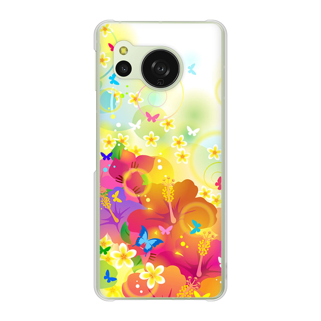 AQUOS sense8 SH-54D docomo 高画質仕上げ 背面印刷 ハードケースバタフライ