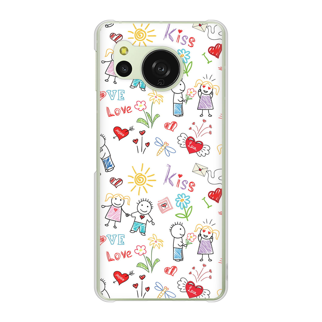 AQUOS sense8 SH-54D docomo 高画質仕上げ 背面印刷 ハードケースカップル＆ファミリー