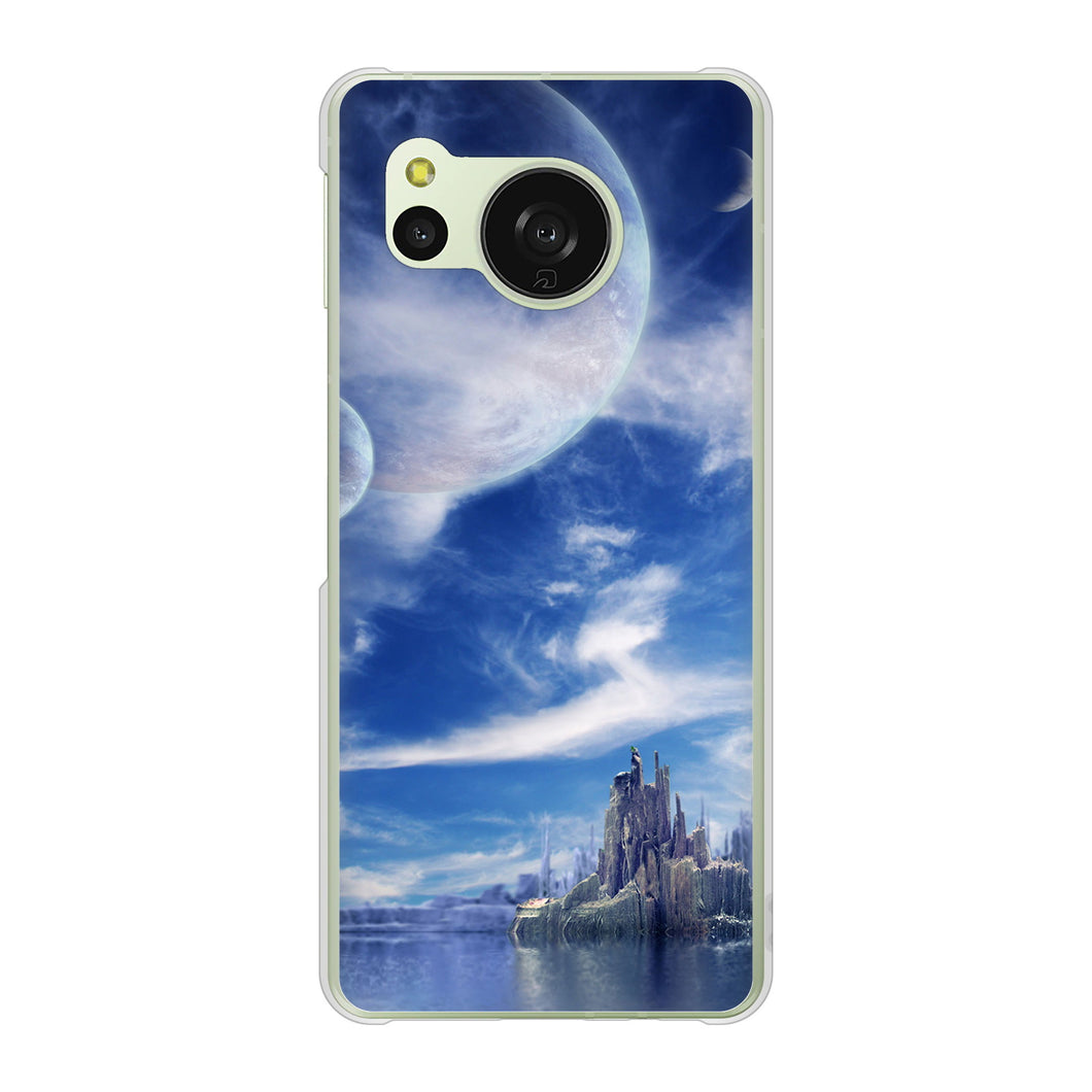AQUOS sense8 SH-54D docomo 高画質仕上げ 背面印刷 ハードケース 【1270 広がる宇宙】