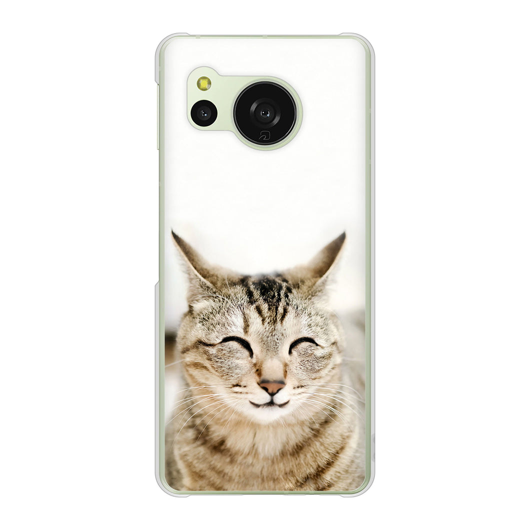 AQUOS sense8 SH-54D docomo 高画質仕上げ 背面印刷 ハードケース 【VA801 笑福ねこ】