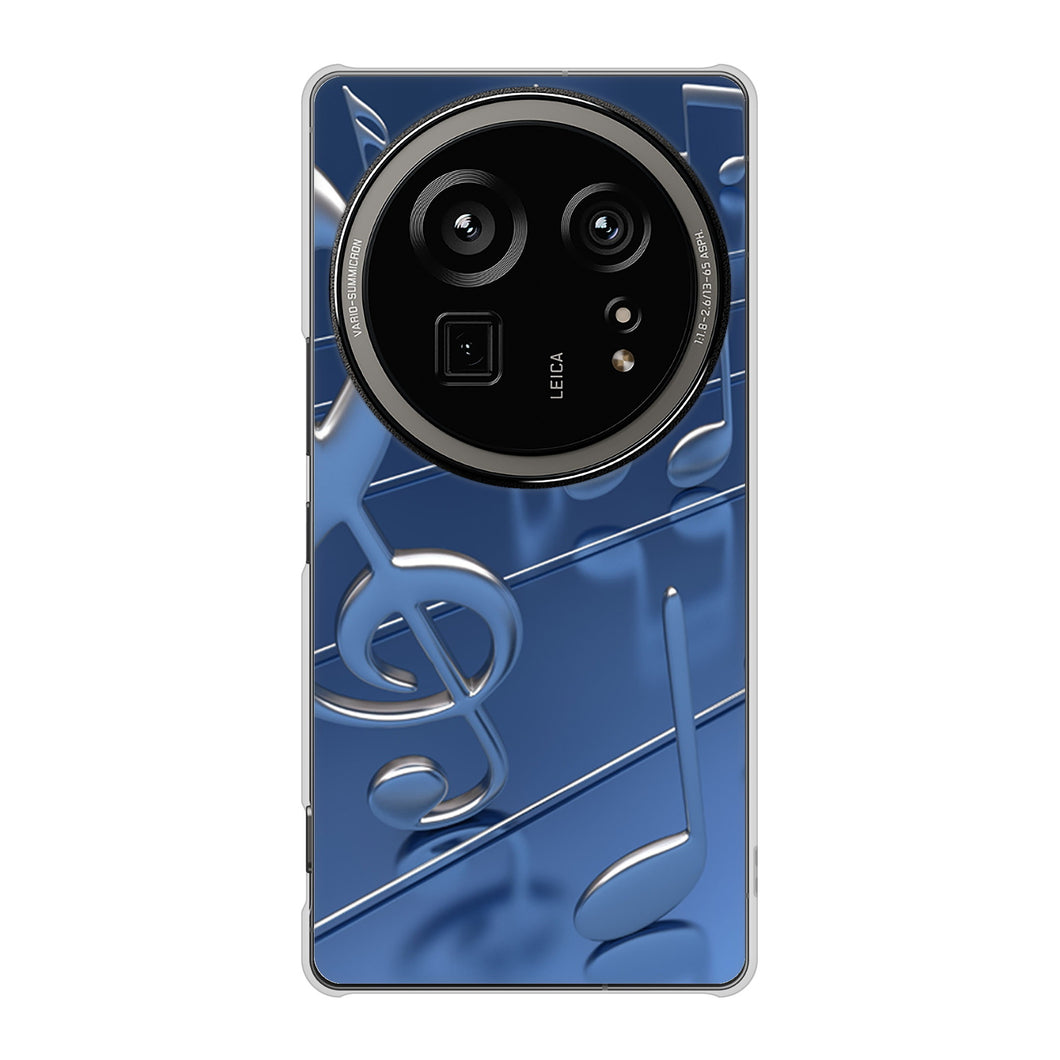 AQUOS R9 pro SH-54E docomo 高画質仕上げ 背面印刷 ハードケース音符