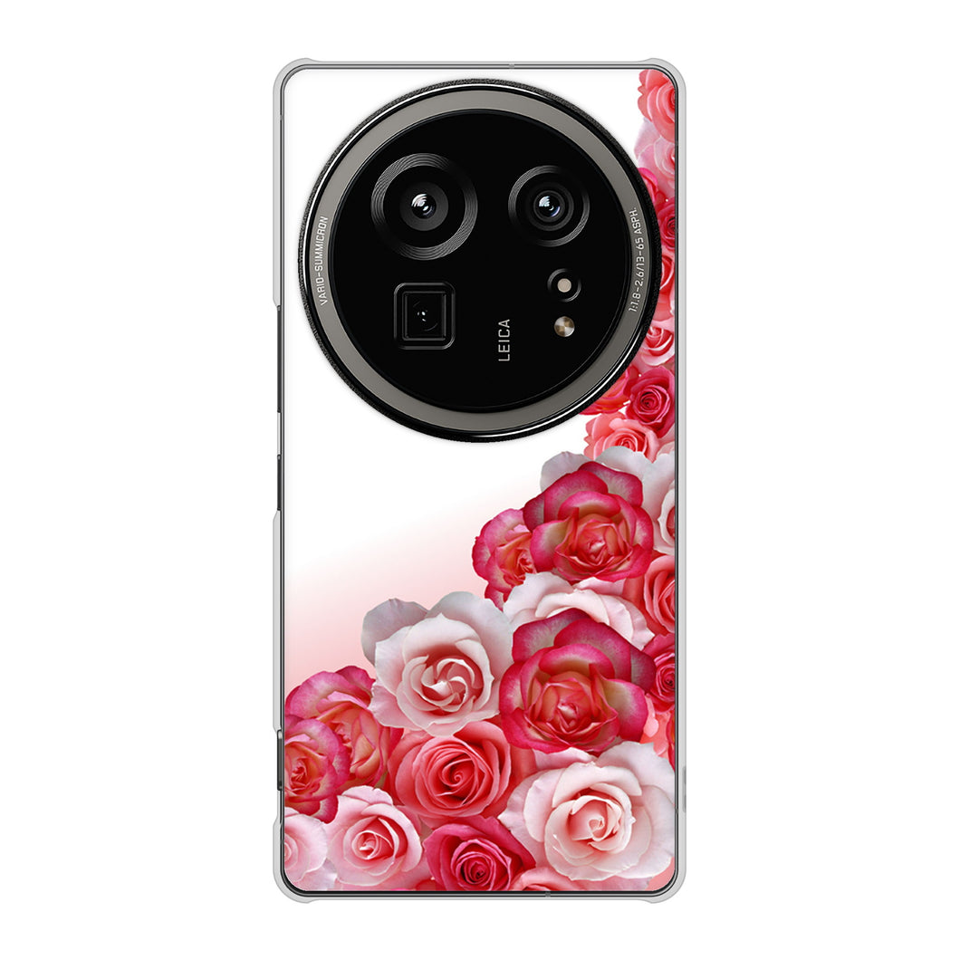 AQUOS R9 pro SH-54E docomo 高画質仕上げ 背面印刷 ハードケースロマンチックなバラ