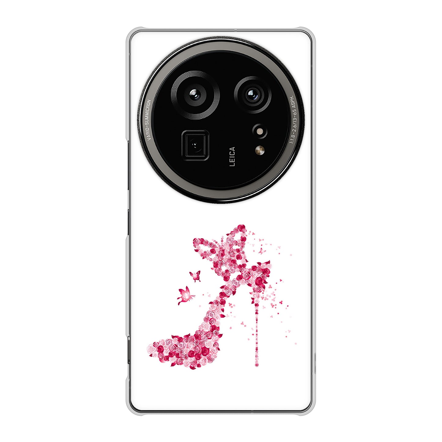 AQUOS R9 pro SH-54E docomo 高画質仕上げ 背面印刷 ハードケース 【387 薔薇のハイヒール】