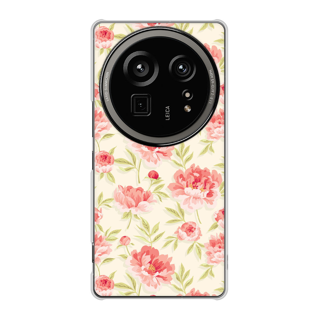 AQUOS R9 pro SH-54E docomo 高画質仕上げ 背面印刷 ハードケース北欧の小花