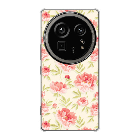 AQUOS R9 pro SH-54E docomo 高画質仕上げ 背面印刷 ハードケース北欧の小花