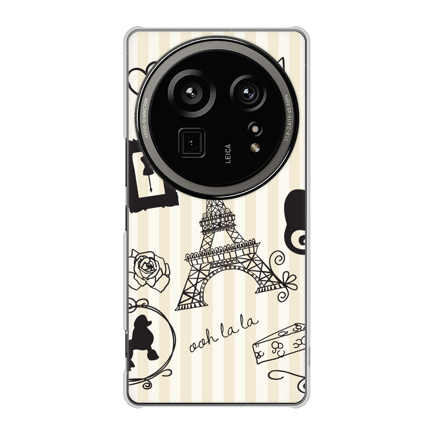 AQUOS R9 pro SH-54E docomo 高画質仕上げ 背面印刷 ハードケースLOVE フランス