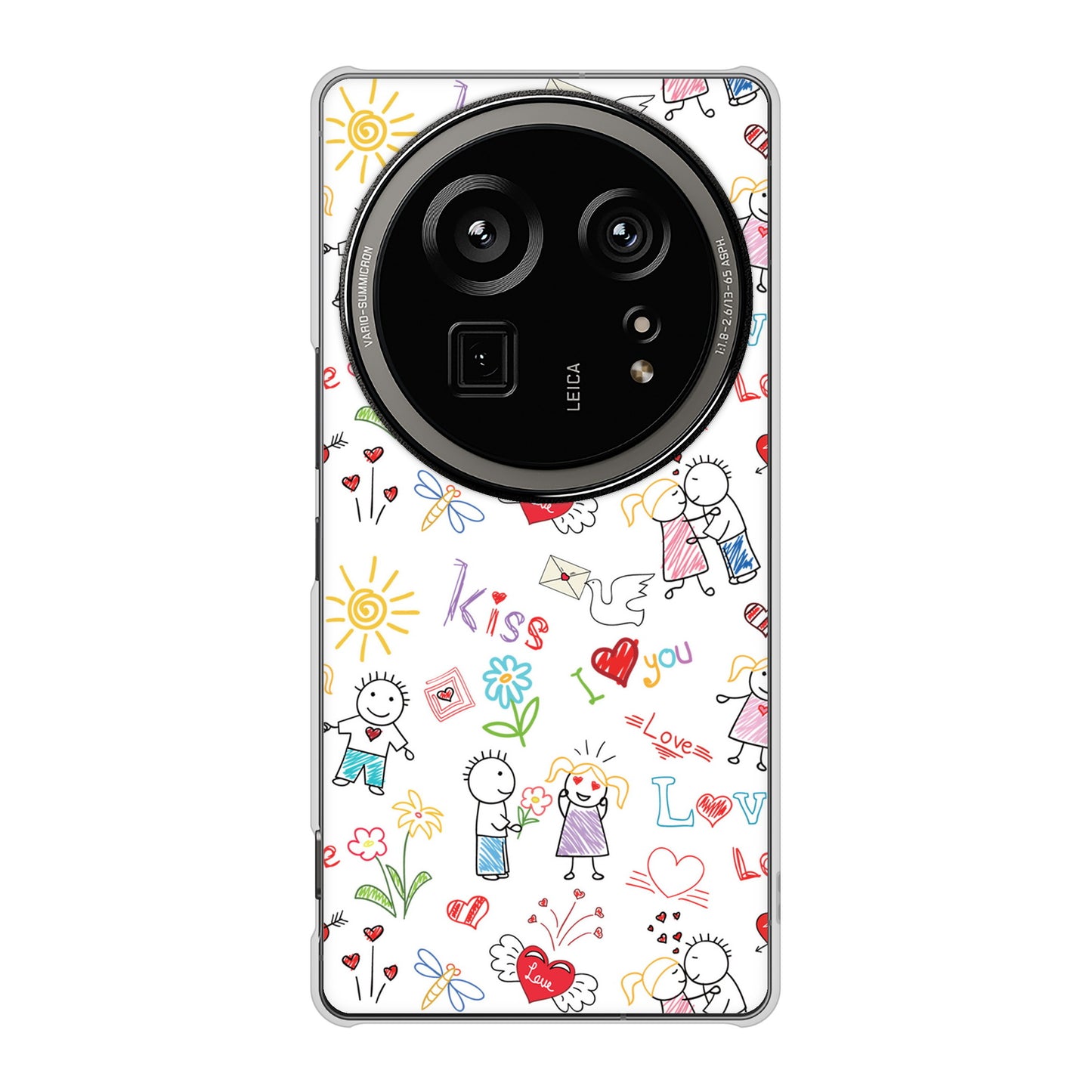 AQUOS R9 pro SH-54E docomo 高画質仕上げ 背面印刷 ハードケースカップル＆ファミリー