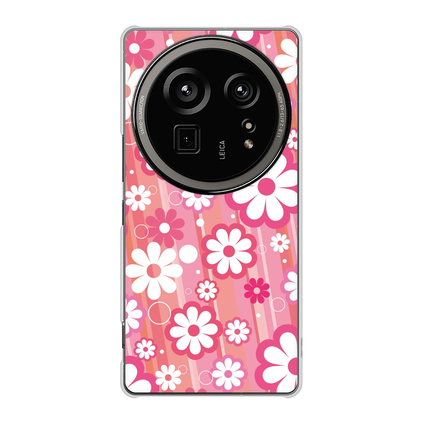 AQUOS R9 pro SH-54E docomo 高画質仕上げ 背面印刷 ハードケース 【751 マーガレット（ピンク系）】