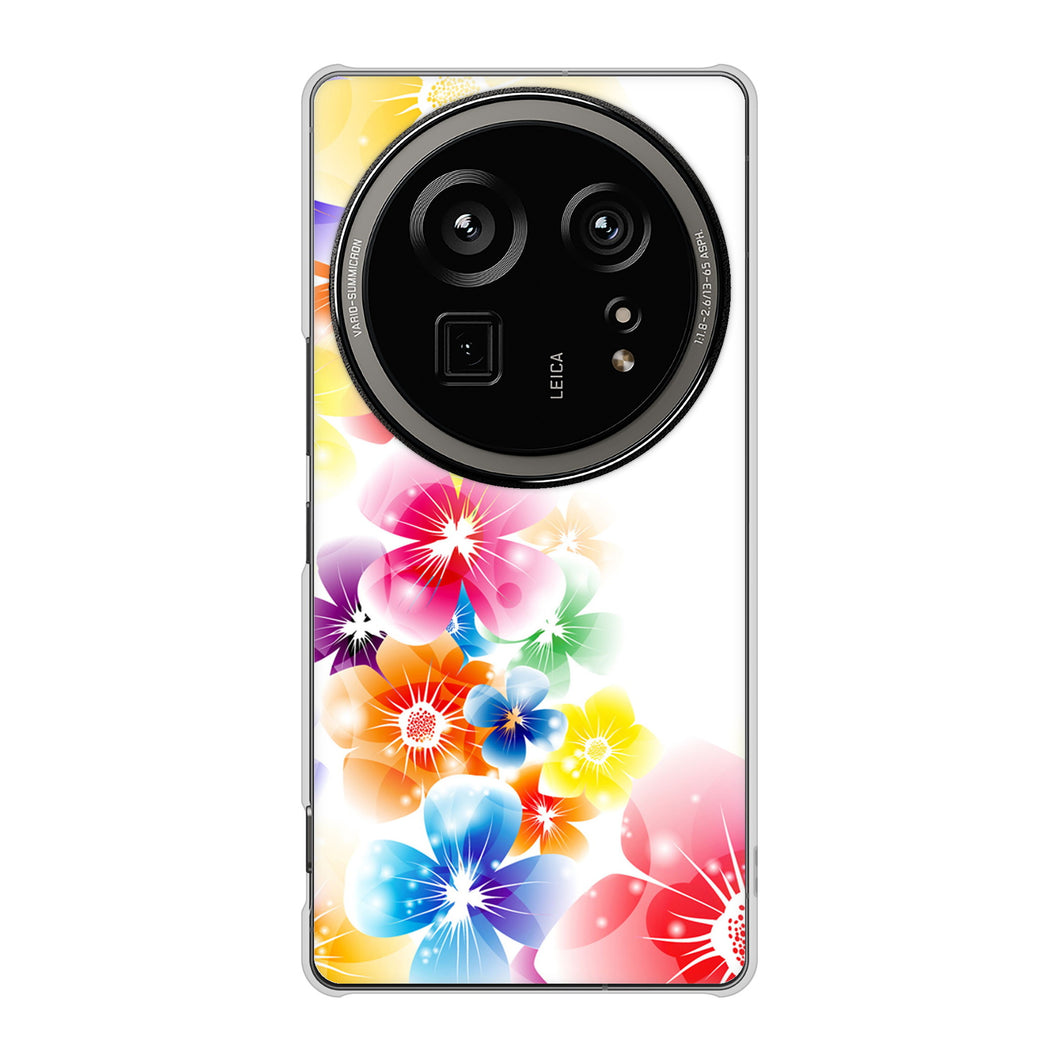 AQUOS R9 pro SH-54E docomo 高画質仕上げ 背面印刷 ハードケース 【1209 光と花】