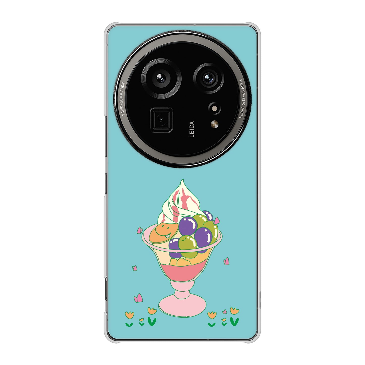 AQUOS R9 pro SH-54E docomo 高画質仕上げ 背面印刷 ハードケーススイーツイラスト