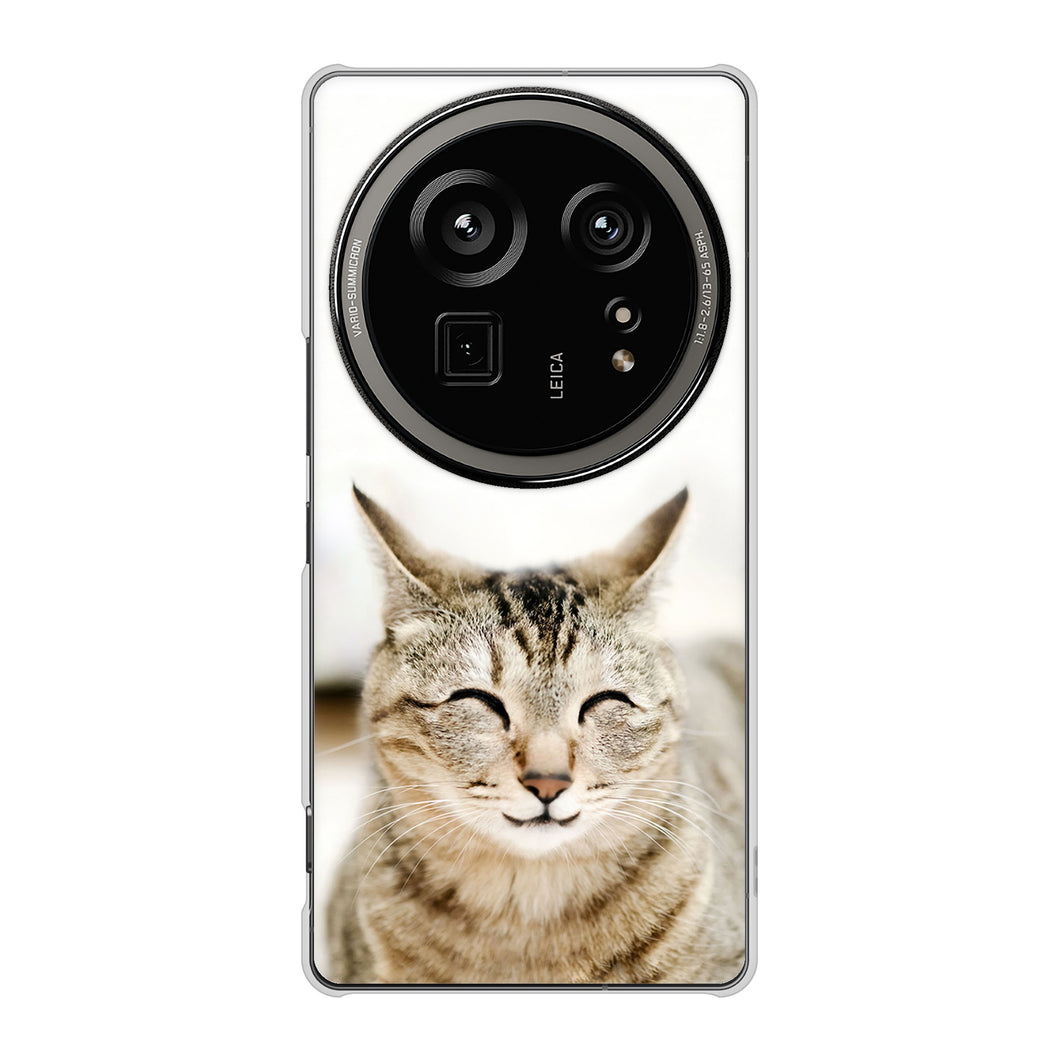 AQUOS R9 pro SH-54E docomo 高画質仕上げ 背面印刷 ハードケース 【VA801 笑福ねこ】