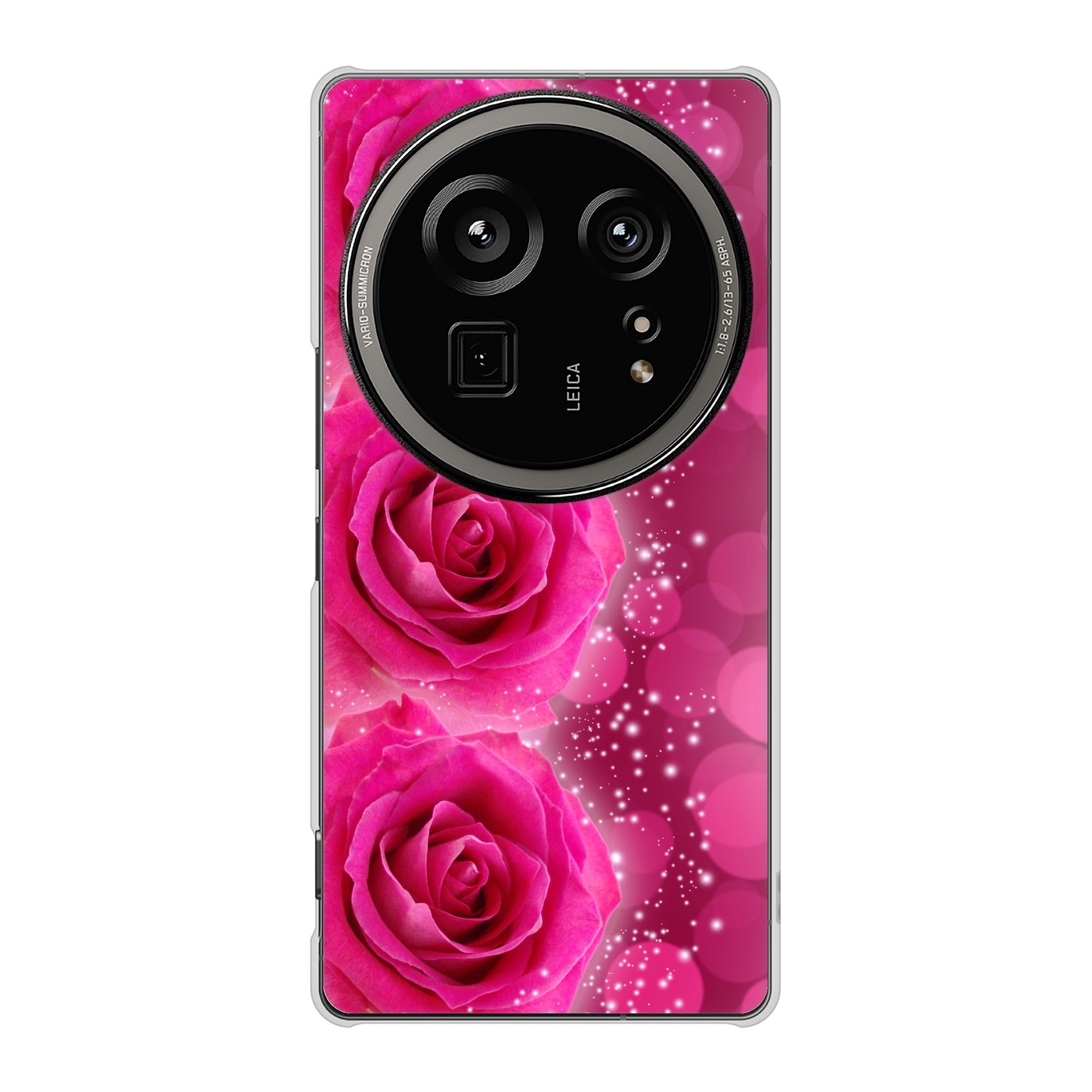 AQUOS R9 pro SH-54E docomo 高画質仕上げ 背面印刷 ハードケース 【VA815 3連のバラ】