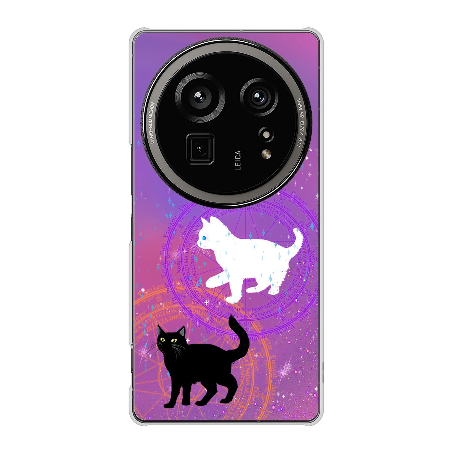 AQUOS R9 pro SH-54E docomo 高画質仕上げ 背面印刷 ハードケース魔法陣猫