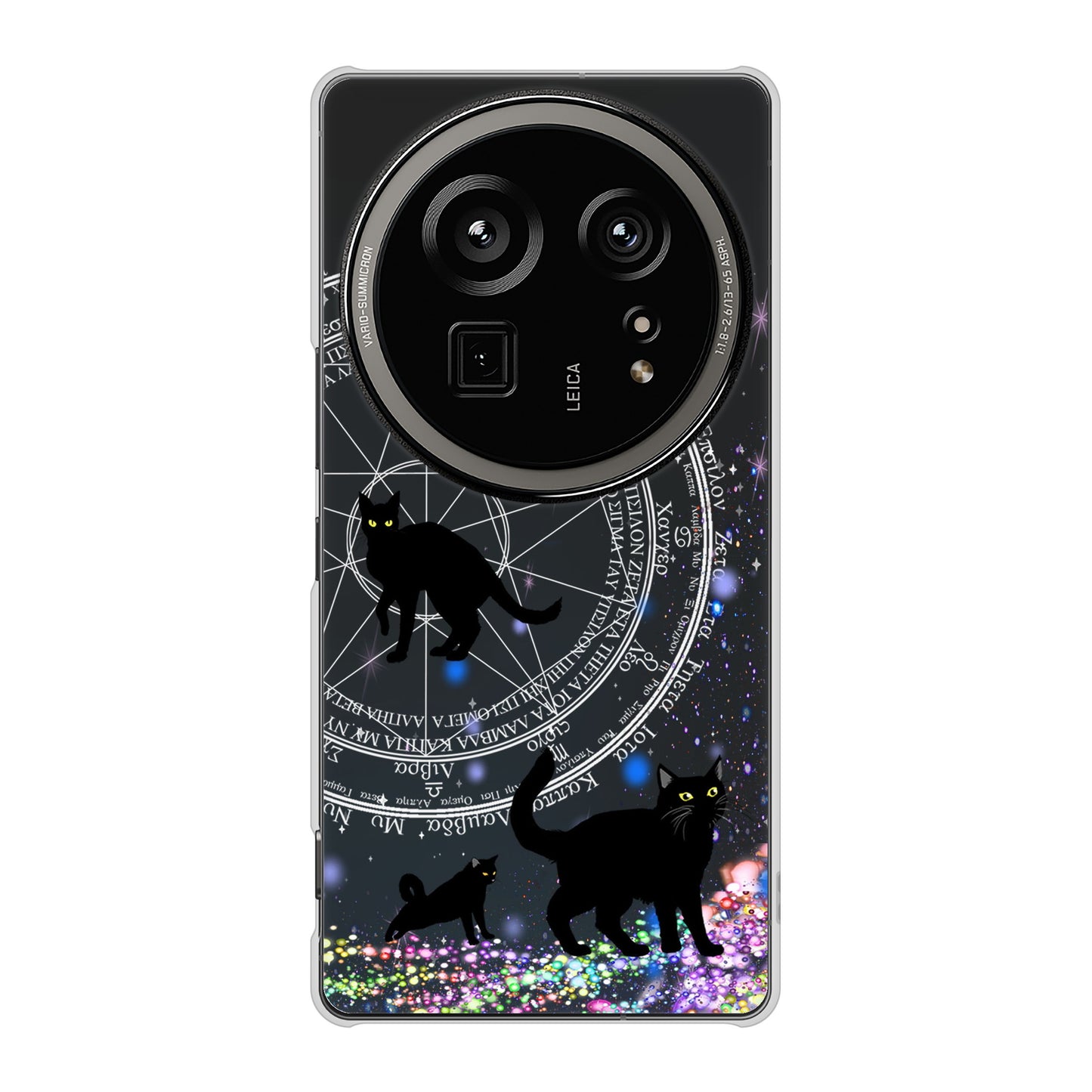 AQUOS R9 pro SH-54E docomo 高画質仕上げ 背面印刷 ハードケース魔法陣猫