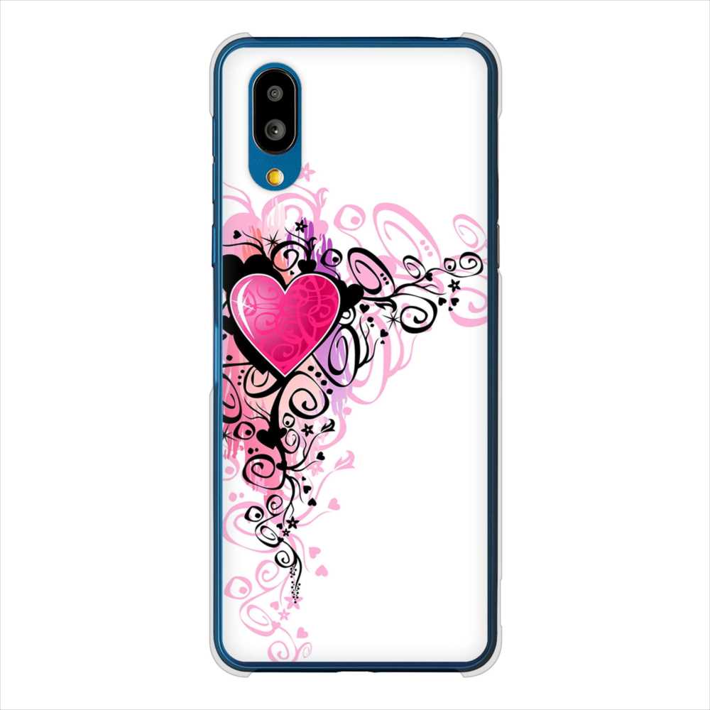 BASIO active SHG09 au 高画質仕上げ 背面印刷 ハードケースきらめきハート