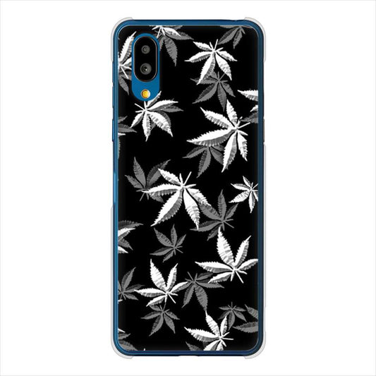 BASIO active SHG09 au 高画質仕上げ 背面印刷 ハードケース 【064 モノトーン大麻ブラック】